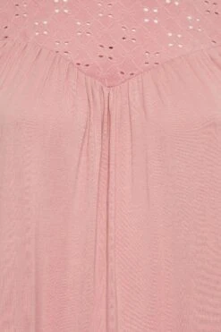 LIMITED COLLECTION Curve Pink Broderie Anglaise Insert Vest Top -Saga Dresses Shop 3d8302b6 f3a8 48 215696 Z