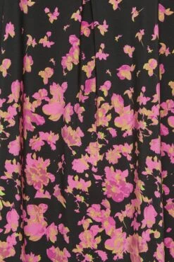 YOURS Curve Black & Pink Floral Border Swing Top 7 YOURS Curve Black & Pink Floral Border Swing Top -Saga Dresses Shop 3e1a2634 679a 42 131989 Z