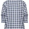 YOURS PETITE Curve Navy Blue Check Frill Shirt