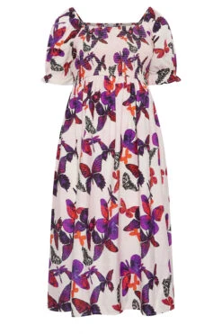 YOURS Curve Light Pink Butterfly Print Shirred Midaxi Dress 10 YOURS Curve Light Pink Butterfly Print Shirred Midaxi Dress -Saga Dresses Shop 3f87e158 17be 44 137477 X