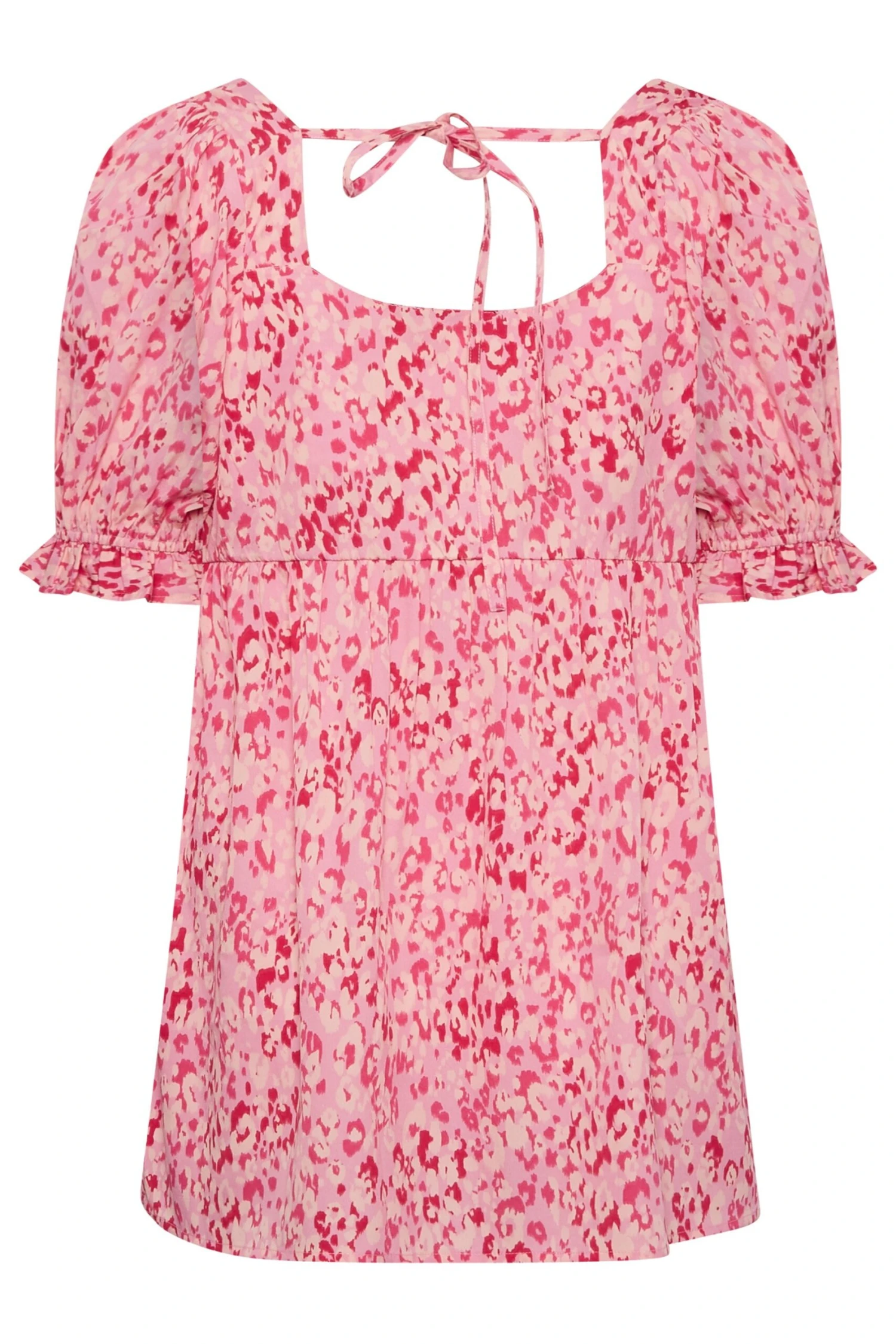 LIMITED COLLECTION Curve Pink Animal Print Puff Sleeve Top 6 LIMITED COLLECTION Curve Pink Animal Print Puff Sleeve Top - Image 6