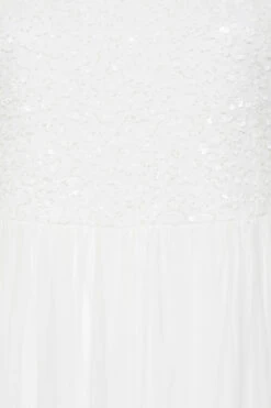 LUXE Curve White Sequin Hand Embellished Bridal Maxi Dress 9 LUXE Curve White Sequin Hand Embellished Bridal Maxi Dress -Saga Dresses Shop 4133a50f 12f5 40 161987 Z