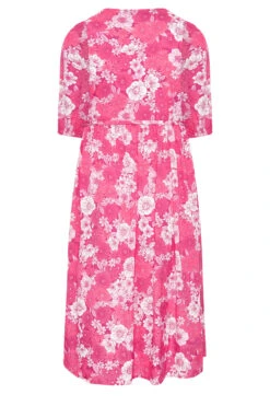 LIMITED COLLECTION Curve Pink Floral Wrap Midaxi Dress 15 LIMITED COLLECTION Curve Pink Floral Wrap Midaxi Dress -Saga Dresses Shop 41cc4d50 86f1 4f 215505 Y