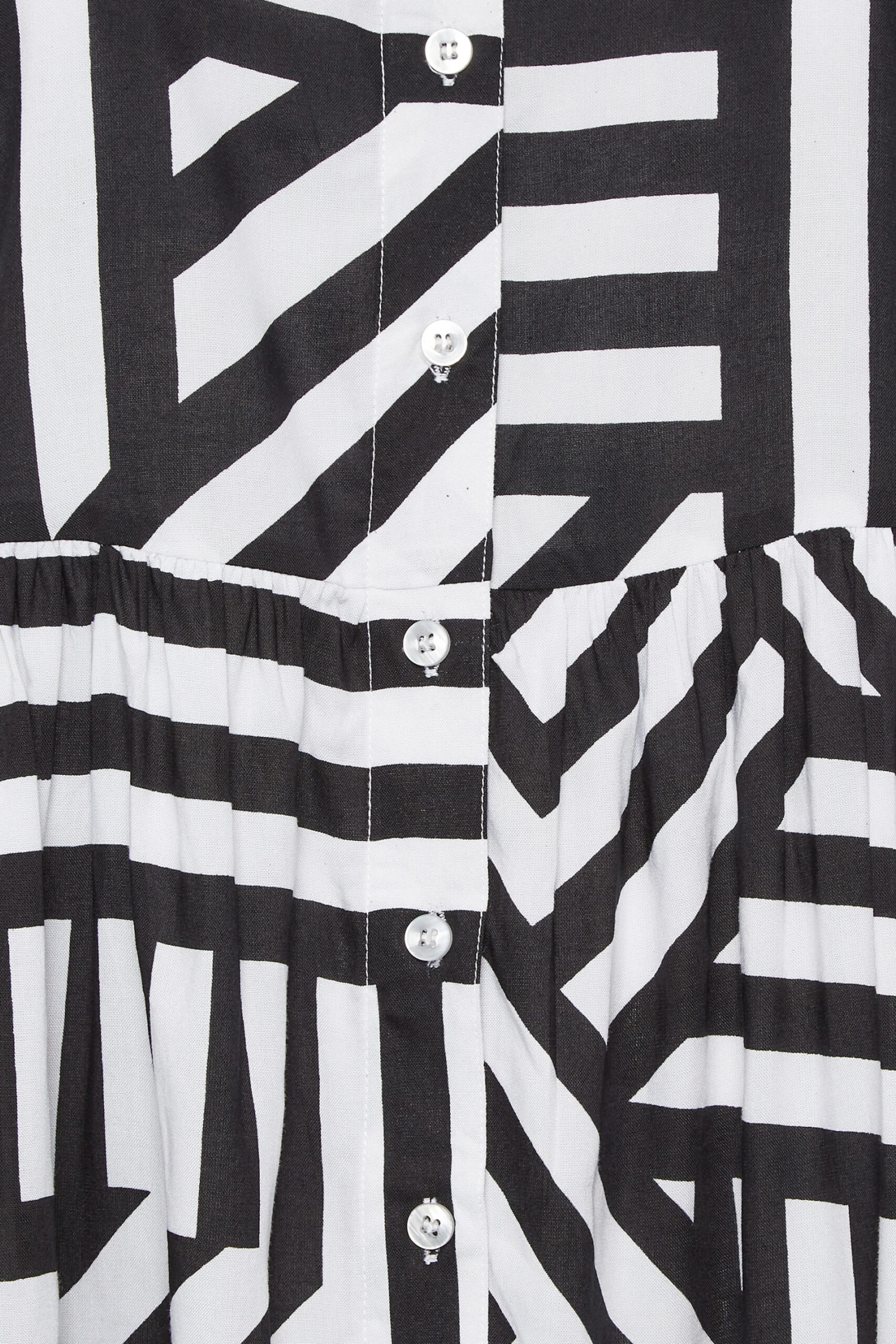 YOURS Curve Black Stripe Button Through Dress 4 YOURS Curve Black Stripe Button Through Dress - Image 4