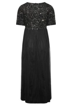 LUXE Curve Black Angel Sequin Sleeve Maxi Dress -Saga Dresses Shop 420e9673 f8eb 4b 161932 Y