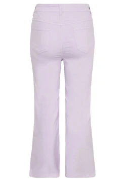 YOURS Curve Lilac Purple Stretch Wide Leg Jeans 5 YOURS Curve Lilac Purple Stretch Wide Leg Jeans -Saga Dresses Shop 42b132c2 287e 47 142909 Y