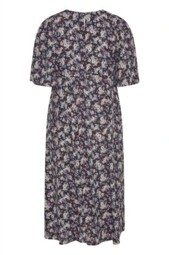 YOURS Curve Black Ditsy Print Side Split Midi Dress 11 YOURS Curve Black Ditsy Print Side Split Midi Dress -Saga Dresses Shop 4415f02d dc51 41 173812 Y