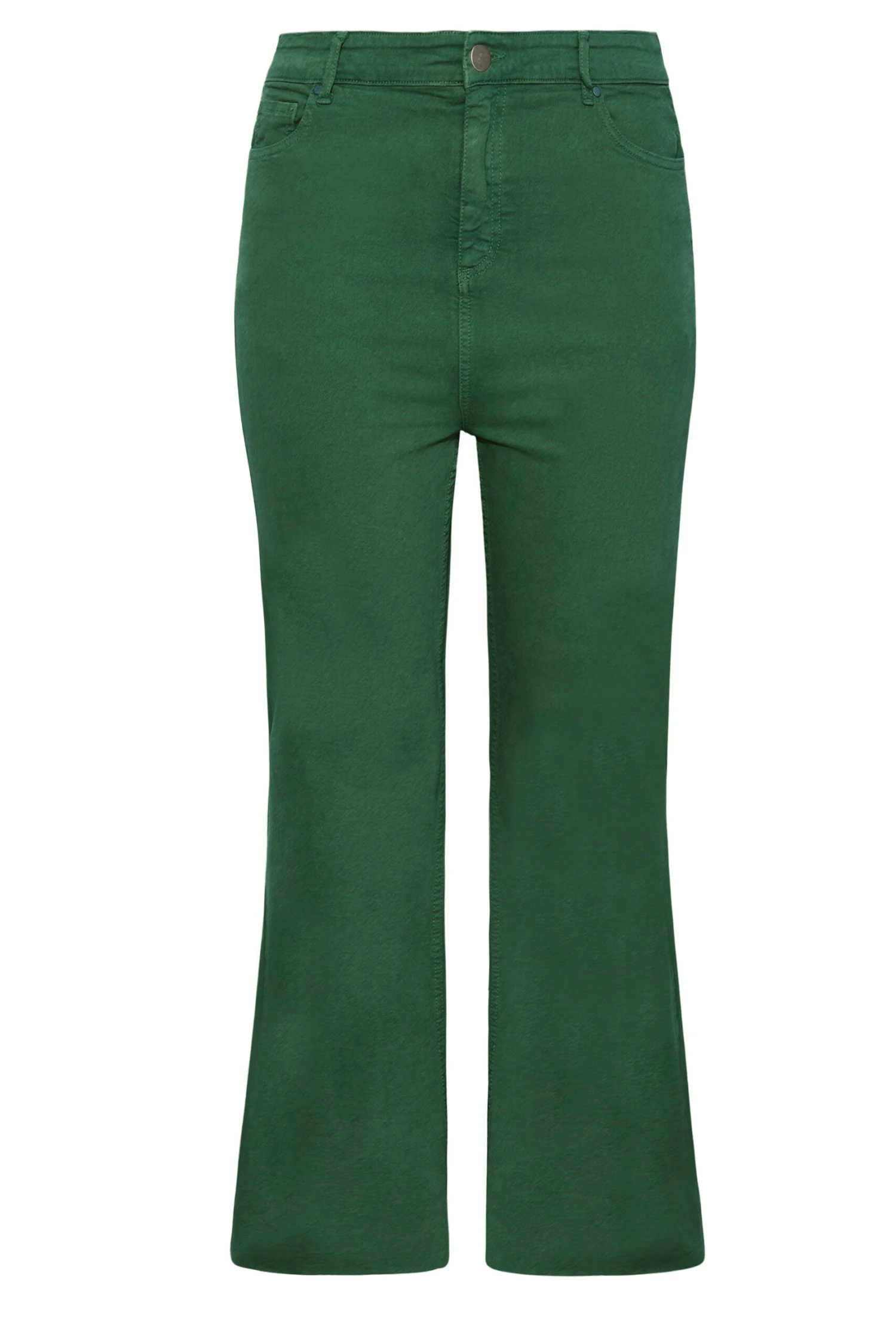 YOURS Curve Green Stretch Wide Leg Jeans 3 YOURS Curve Green Stretch Wide Leg Jeans - Image 3