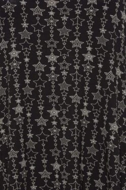 YOURS Curve Black Star Print Drape Pocket Mini Dress -Saga Dresses Shop 4569b5a3 e97d 46 301909 Z