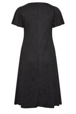 YOURS Curve Black Polka Dot Print Lace Detail Dress 11 YOURS Curve Black Polka Dot Print Lace Detail Dress -Saga Dresses Shop 46222b1a 5334 44 302048 Y