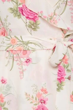 YOURS LONDON Curve White Floral Print Double Ruffle Wrap Dress 9 YOURS LONDON Curve White Floral Print Double Ruffle Wrap Dress -Saga Dresses Shop 4857b068 16a5 4b 162052 Z