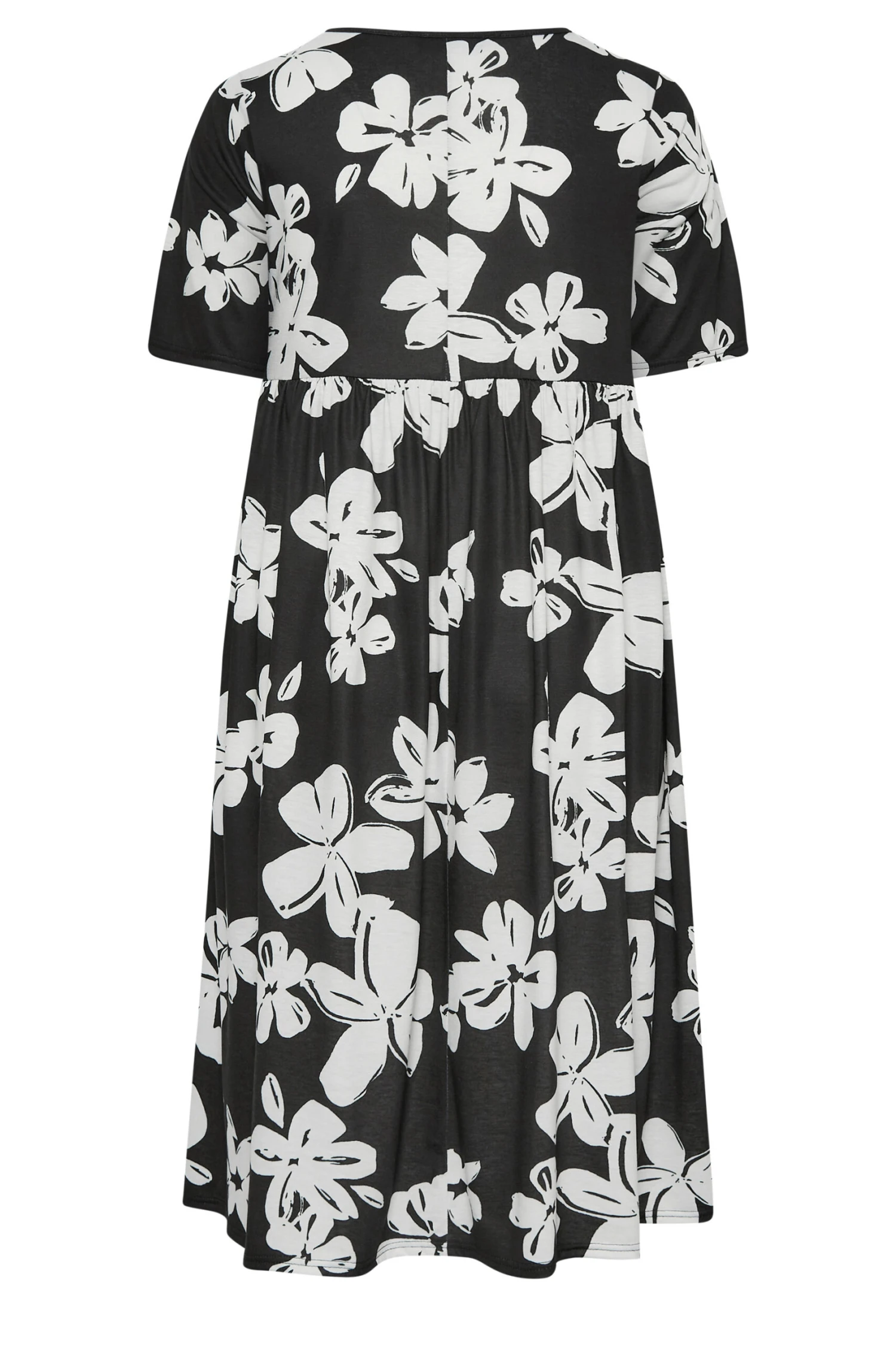 LIMITED COLLECTION Curve Black Floral Print Midaxi Smock Dress 6 LIMITED COLLECTION Curve Black Floral Print Midaxi Smock Dress - Image 6
