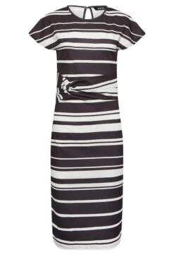 YOURS PETITE Curve Black & White Stripe Knot Midi Dress 10 YOURS PETITE Curve Black & White Stripe Knot Midi Dress -Saga Dresses Shop 48f9a74b db49 48 174578 X