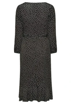 YOURS LONDON Curve Black Polkadot Ruffle Wrap Dress -Saga Dresses Shop 4a9fcde8 6664 4f 161799 Y