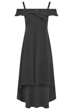 YOURS LONDON Curve Black Bardot High Low Midi Dress -Saga Dresses Shop 4af5a562 d639 4d 162086 X
