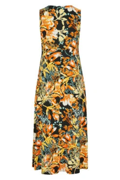 YOURS Curve Black & Orange Floral Maxi Dress -Saga Dresses Shop 4af65dbe 5b6f 4e 300810 Y