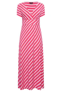 YOURS Curve Pink Stripe Swing Maxi Dress 10 YOURS Curve Pink Stripe Swing Maxi Dress -Saga Dresses Shop 4c61d69e 672c 46 301018 X