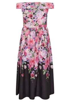 YOURS PETITE Curve Black Floral Border Bardot Dress 11 YOURS PETITE Curve Black Floral Border Bardot Dress -Saga Dresses Shop 4cc7a4d3 48d7 4f 174573 X