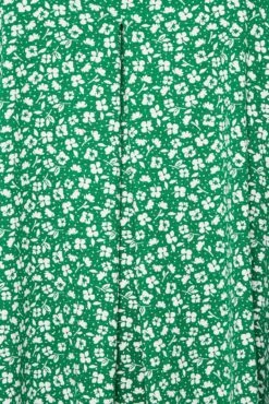 YOURS Curve Green Floral Print Pleat Front Vest Top -Saga Dresses Shop 4d563e04 f21b 4e 302068 Z