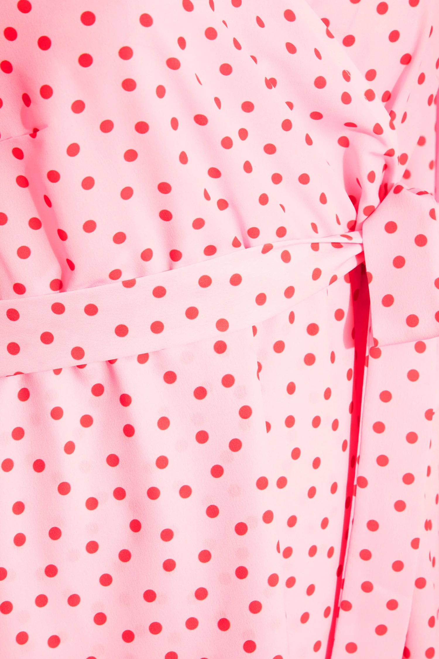 YOURS LONDON Curve Pink Polka Dot Midi Wrap Dress 4 YOURS LONDON Curve Pink Polka Dot Midi Wrap Dress - Image 4