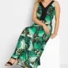 YOURS LONDON Curve Green Butterfly Print Maxi Dress
