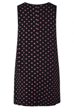 YOURS Curve Black Back Polka Dot Print Vest Top -Saga Dresses Shop 4f8f414e 531b 4c 302248 Y