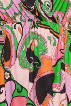 LIMITED COLLECTION Curve Pink Abstract Print Wrap Top -Saga Dresses Shop 4ffbac54 8f98 4e 215394 Z