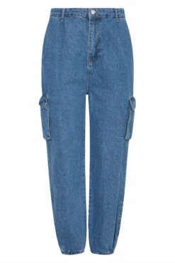YOURS Curve Blue Cargo Pocket Jeans -Saga Dresses Shop 508c1cce f819 4b 143034 X