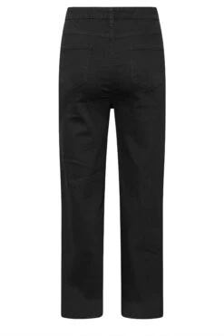 YOURS Curve Black Ripped Wide Leg Stretch Jeans -Saga Dresses Shop 509d3324 6989 4a 143030 Y