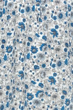 YOURS Curve Blue Floral Long Sleeve Top -Saga Dresses Shop 520fe47e bc9c 41 301185 Z