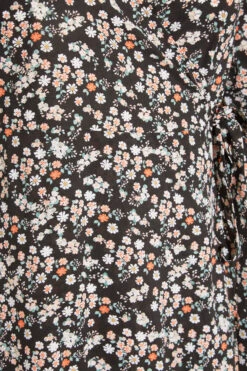 YOURS LONDON Curve Black Floral Print Midaxi Wrap Dress -Saga Dresses Shop 5255dbe0 b3cf 42 161190 Z