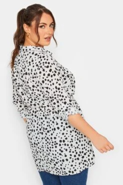 YOURS Curve White Dalmatian Print Utility Tunic Shirt 8 YOURS Curve White Dalmatian Print Utility Tunic Shirt -Saga Dresses Shop 531019f8 8d7d 4c 131937 C