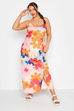LIMITED COLLECTION Curve Pink Floral Print Cami Maxi Dress