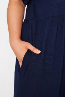 LIMITED COLLECTION Curve Navy Throw On Maxi Dress 8 LIMITED COLLECTION Curve Navy Throw On Maxi Dress -Saga Dresses Shop 55015202 ec2b 4c 214197 D