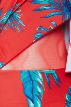 YOURS Curve Red Palm Leaf Plunge Tummy Control Swim Dress -Saga Dresses Shop 5529b7bc 8f03 43 150269 Z