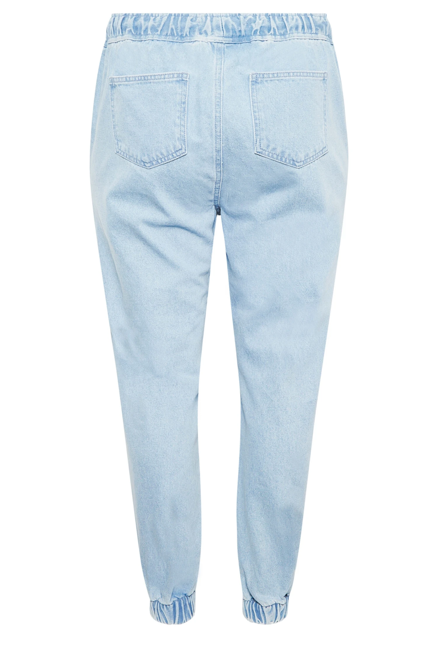 YOURS Curve Bleach Blue Ripped Jogger Jeans 5 YOURS Curve Bleach Blue Ripped Jogger Jeans - Image 5
