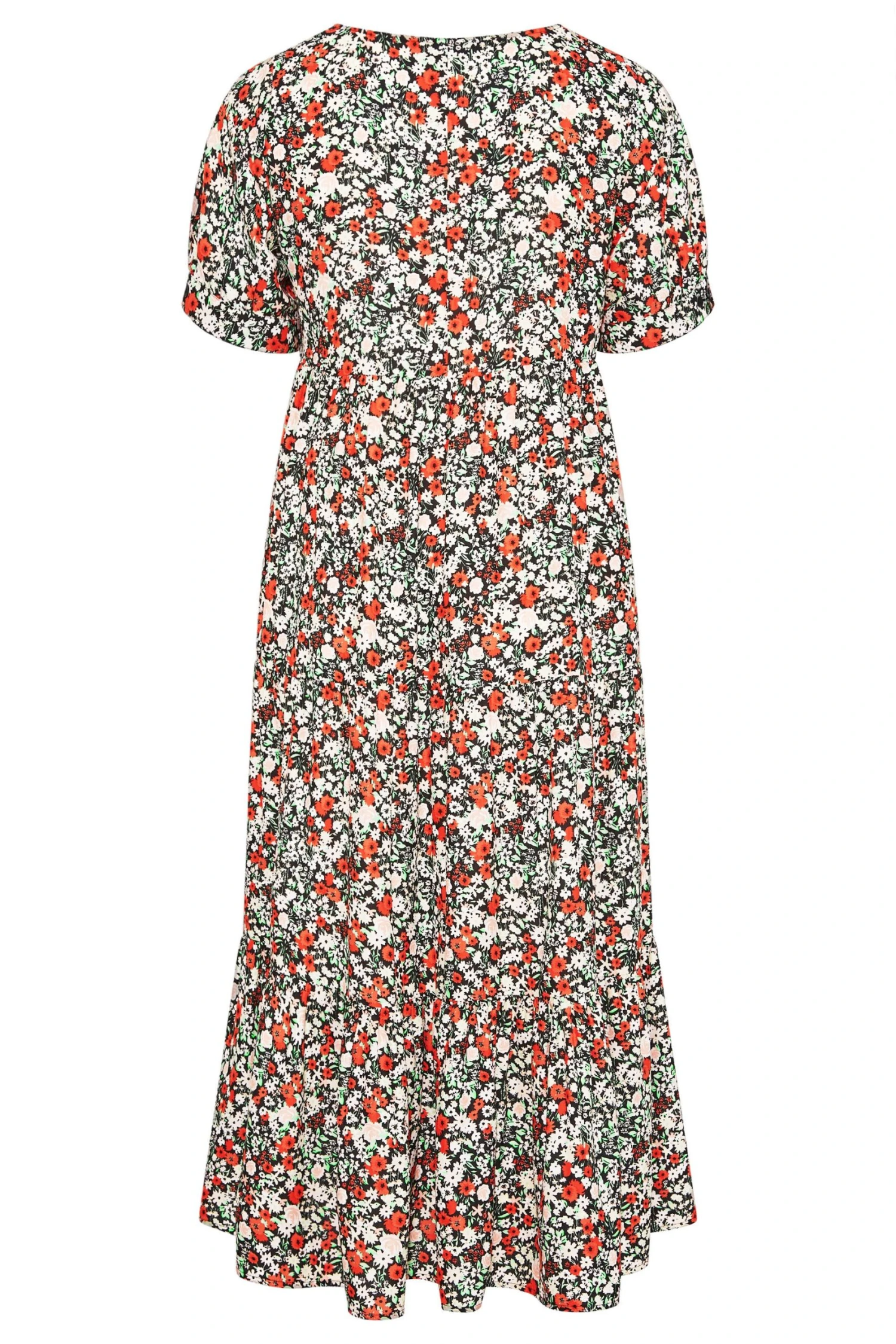 LIMITED COLLECTION Curve Black Ditsy Print Midaxi Smock Dress 6 LIMITED COLLECTION Curve Black Ditsy Print Midaxi Smock Dress - Image 6