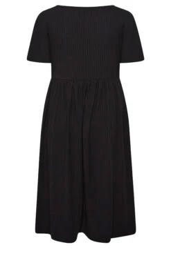 LIMITED COLLECTION Curve Black Ribbed Square Neck Midi Dress -Saga Dresses Shop 5726b7e6 4018 4c 215601 Y