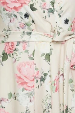 YOURS LONDON Curve Ivory White Floral Wrap Skater Dress -Saga Dresses Shop 58777145 fcb2 42 162136 Z