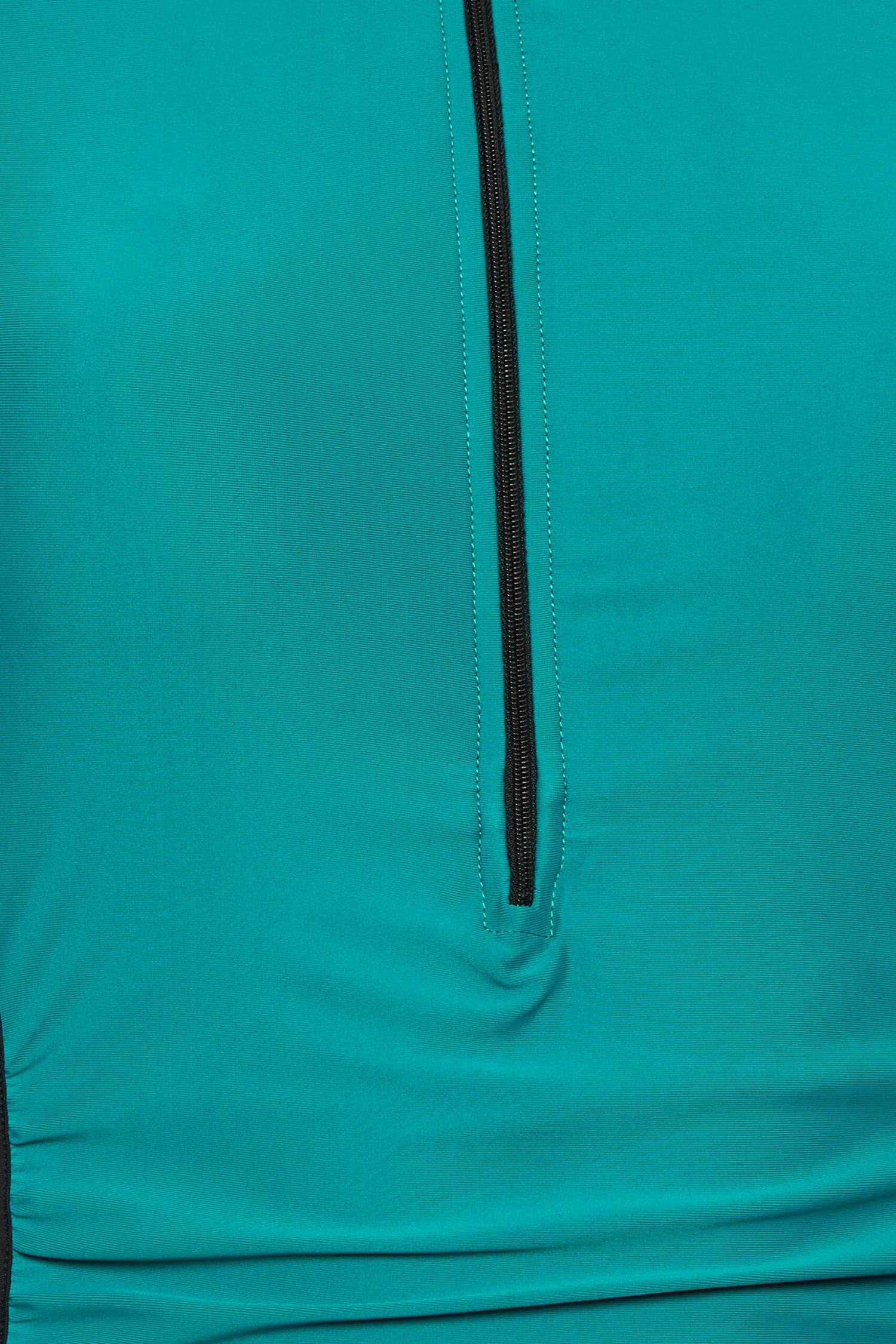 YOURS Curve Blue Zip Front Tummy Control Swimsuit 5 YOURS Curve Blue Zip Front Tummy Control Swimsuit - Image 5