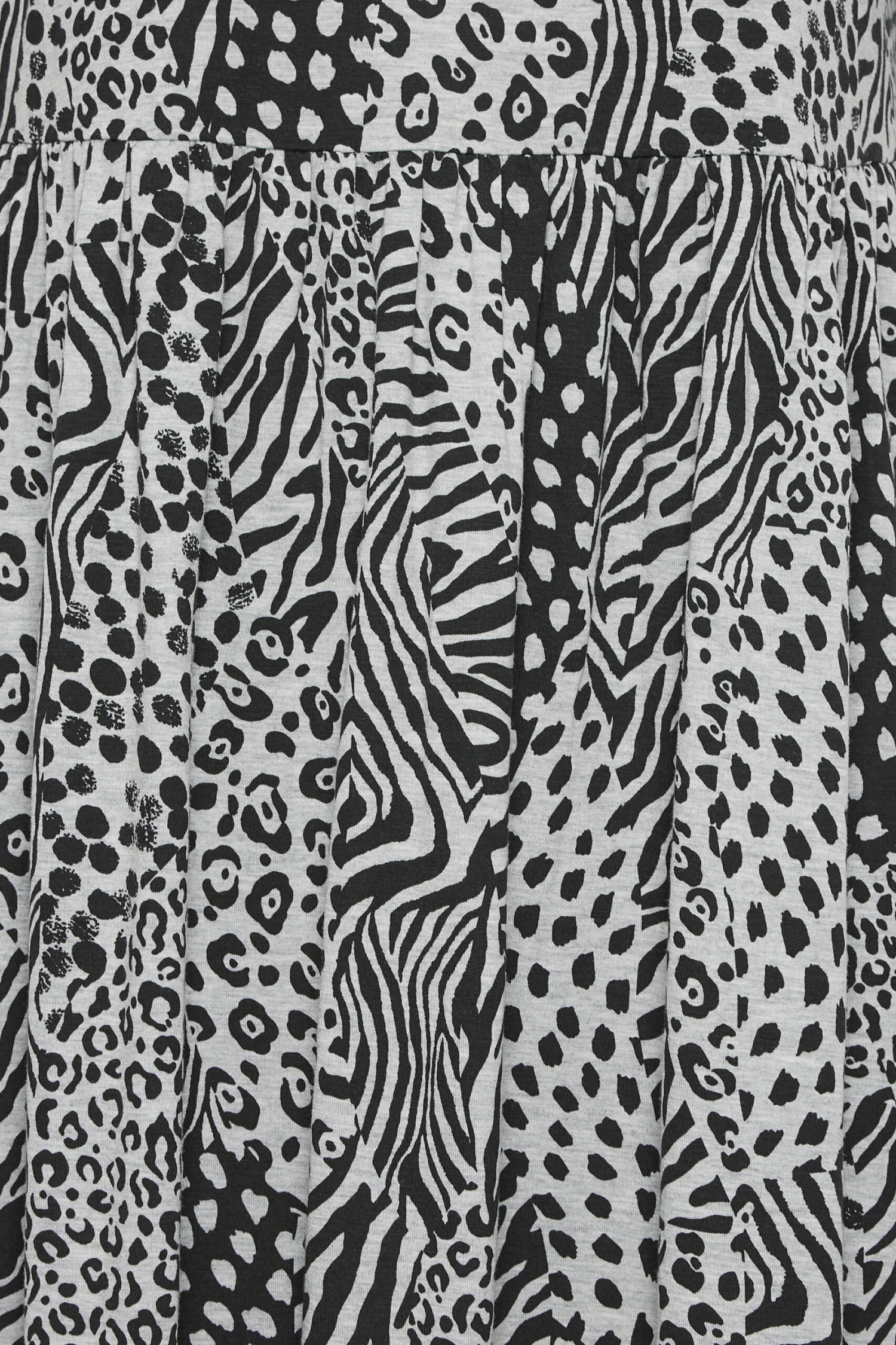 YOURS Curve Grey Mixed Animal Print Midi Smock Dress 5 YOURS Curve Grey Mixed Animal Print Midi Smock Dress - Image 5