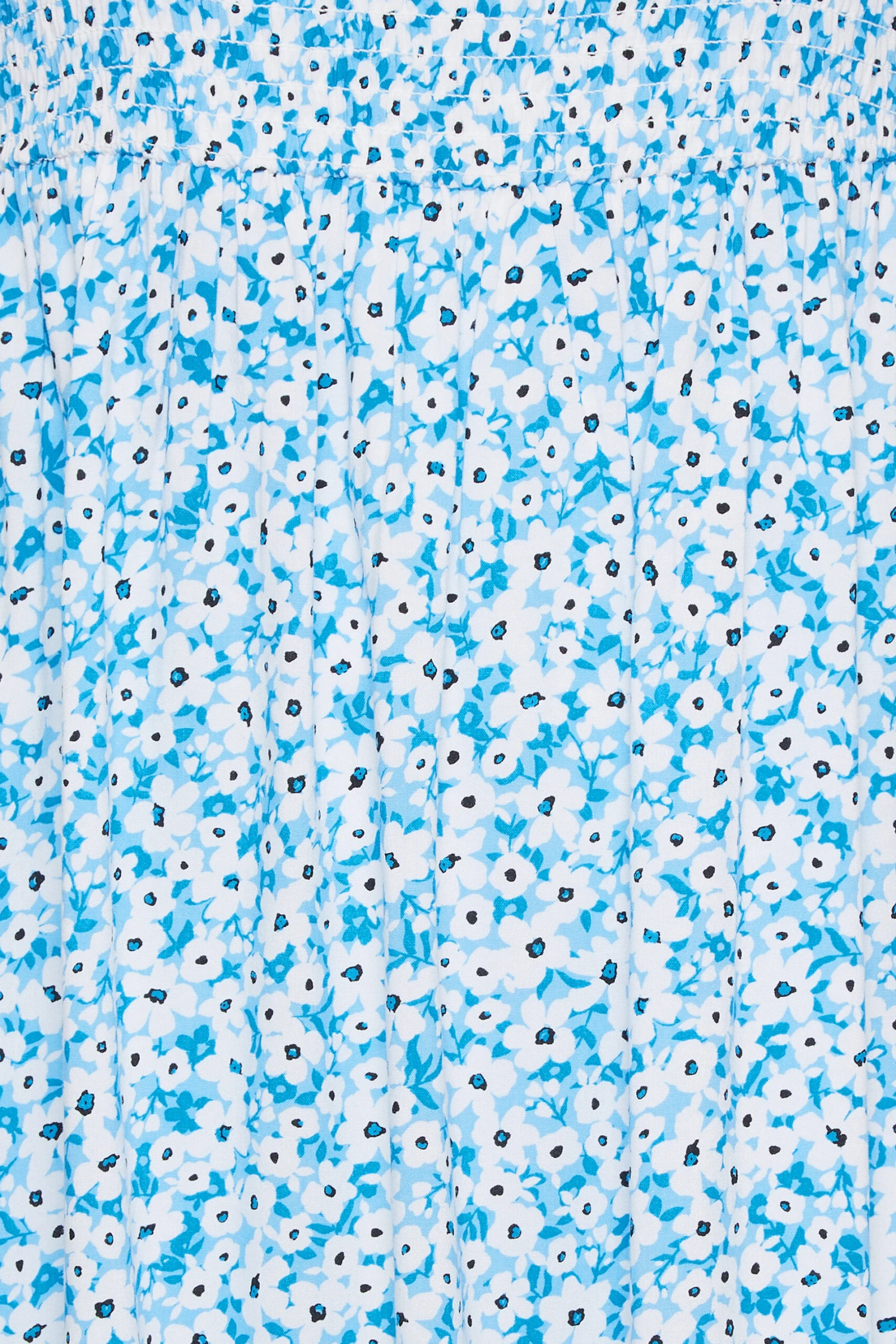 YOURS Curve Blue Ditsy Floral Bardot Midi Dress 4 YOURS Curve Blue Ditsy Floral Bardot Midi Dress - Image 4