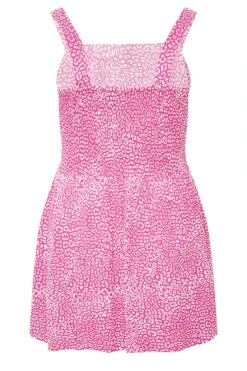 YOURS Curve Pink Animal Print Crinkle Vest Top -Saga Dresses Shop 5b1f0bfa c0e6 4c 131930 Y