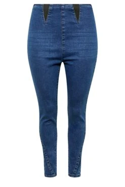 YOURS Curve Blue Elasticated Insert Shaper Stretch Jeggings -Saga Dresses Shop 5cc28a71 ae94 42 143178 X