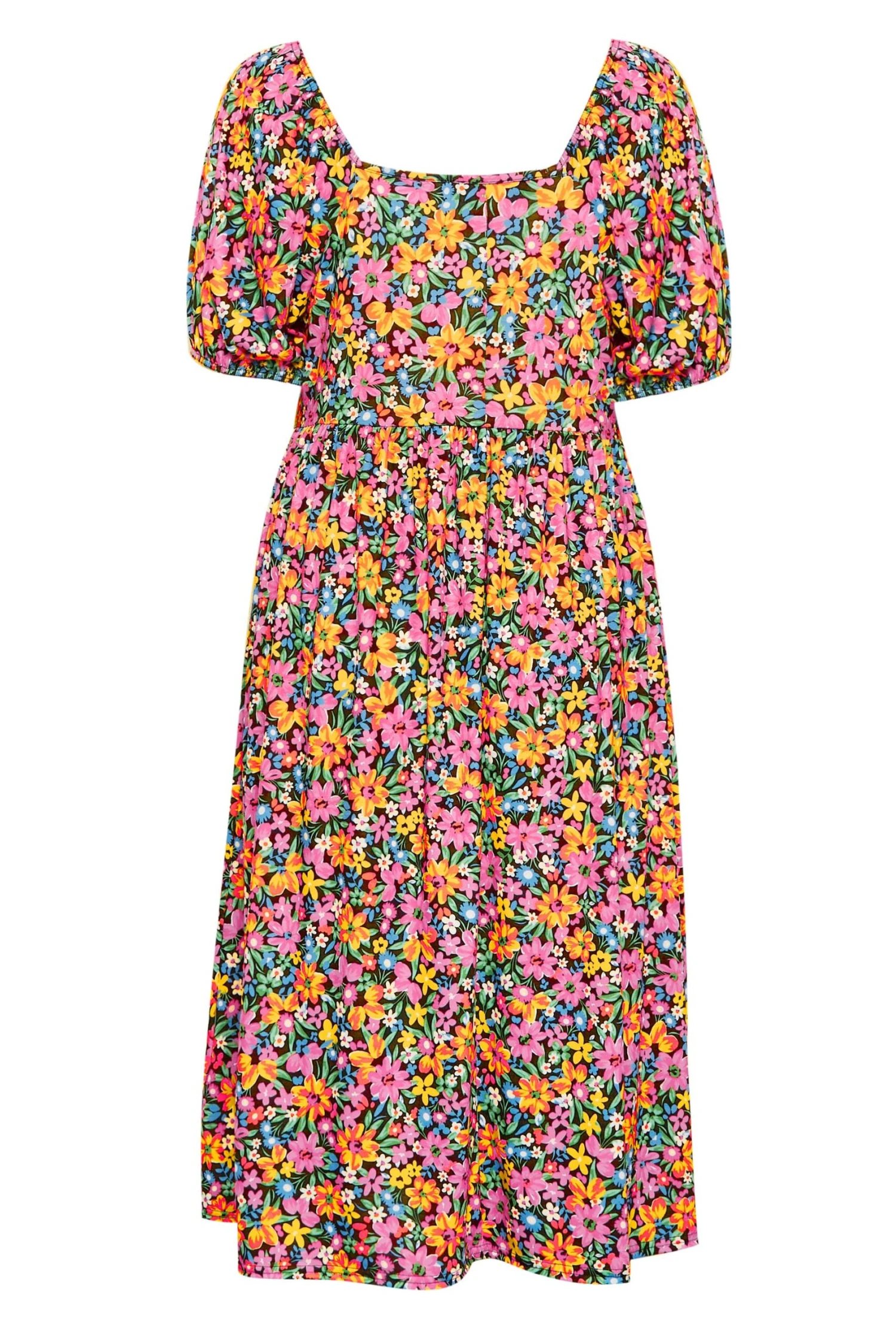 LIMITED COLLECTION Curve Yellow Floral Midaxi Dress 6 LIMITED COLLECTION Curve Yellow Floral Midaxi Dress - Image 6