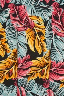 YOURS Curve Black Tropical Leaf Print Wrap Maxi Dress 9 YOURS Curve Black Tropical Leaf Print Wrap Maxi Dress -Saga Dresses Shop 5d8cc847 6311 4f 301902 Z