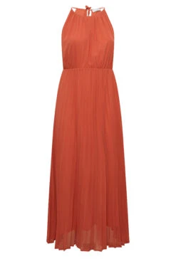 YOURS LONDON Curve Orange Pleated Maxi Dress -Saga Dresses Shop 5e2b47de 67a2 46 161885 X