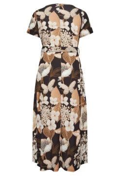 YOURS Curve Black Neutral Floral Print Wrap Front Midaxi Dress 11 YOURS Curve Black Neutral Floral Print Wrap Front Midaxi Dress -Saga Dresses Shop 5f7a76bf 46e8 4a 302154 Y