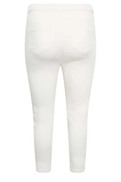 YOURS Curve White Cropped Stretch GRACE Jeggings -Saga Dresses Shop 5ff70446 8811 4f 144758 Y