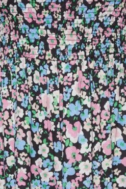 YOURS Curve Black Floral Ditsy Shirred Midi Dress 9 YOURS Curve Black Floral Ditsy Shirred Midi Dress -Saga Dresses Shop 60802aea 5dcd 45 137330